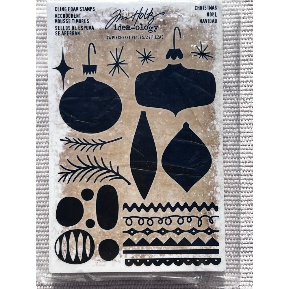DESTASH : Tim Holtz Cling Foam Stamp "Christmas"